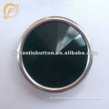 nickel free plating silver base with black diamond shank button for garment
